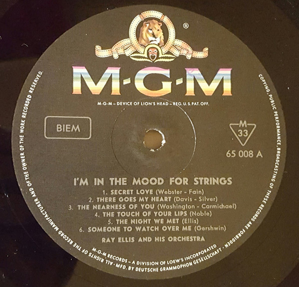Ray Ellis And His Orchestra - I'm In The Mood For Strings | MGM Records (65 008) - 3