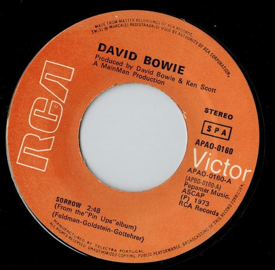 David Bowie - Sorrow | RCA Victor (APAO 0160) - 3
