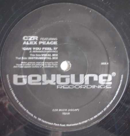 CZR Featuring Alex Peace - Can You Feel It | Texture Recordings (TEX 01) - 2