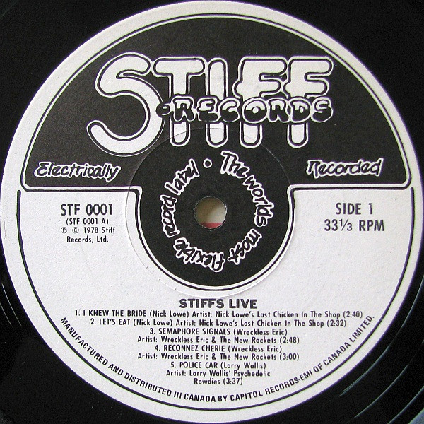 Various - Stiffs Live | Stiff Records (STF-0001) - 3