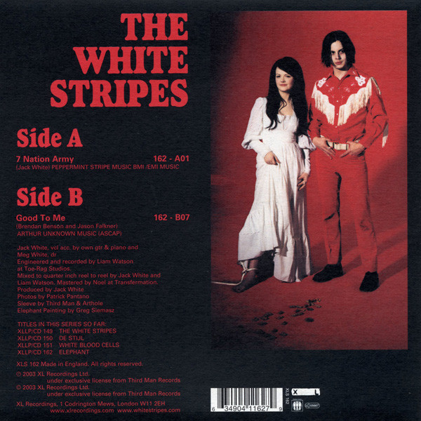 The White Stripes - 7 Nation Army | XL Recordings (XLS 162) - 2