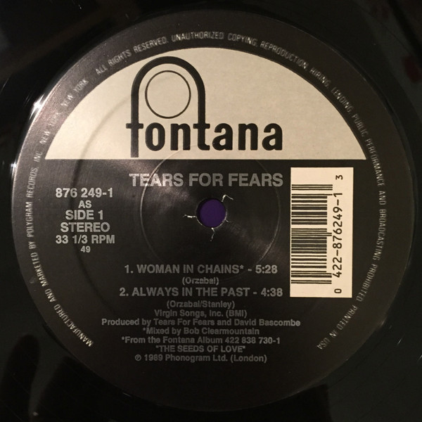 Tears For Fears - Woman In Chains | Fontana (876 249-1) - 3 Tears For Fears - Woman In Chains | Fontana (876 249-1) - 3