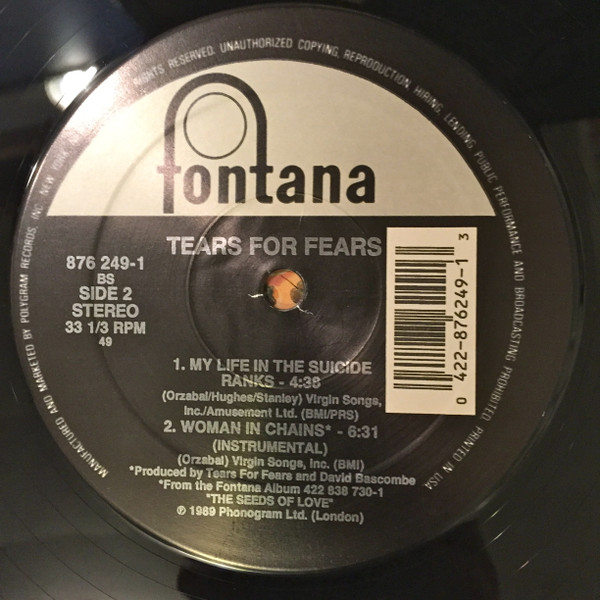 Tears For Fears - Woman In Chains | Fontana (876 249-1) - 4 Tears For Fears - Woman In Chains | Fontana (876 249-1) - 4