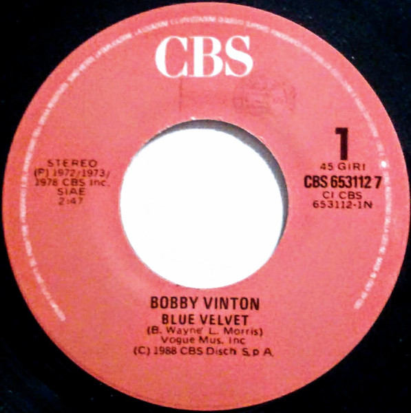 Bobby Vinton - Blue Velvet | CBS (653112 7) - 3
