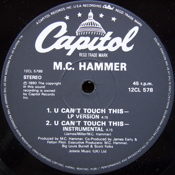 MC Hammer - U Can't Touch This | Capitol Records (12CL 578) - 4 MC Hammer - U Can't Touch This | Capitol Records (12CL 578) - 4