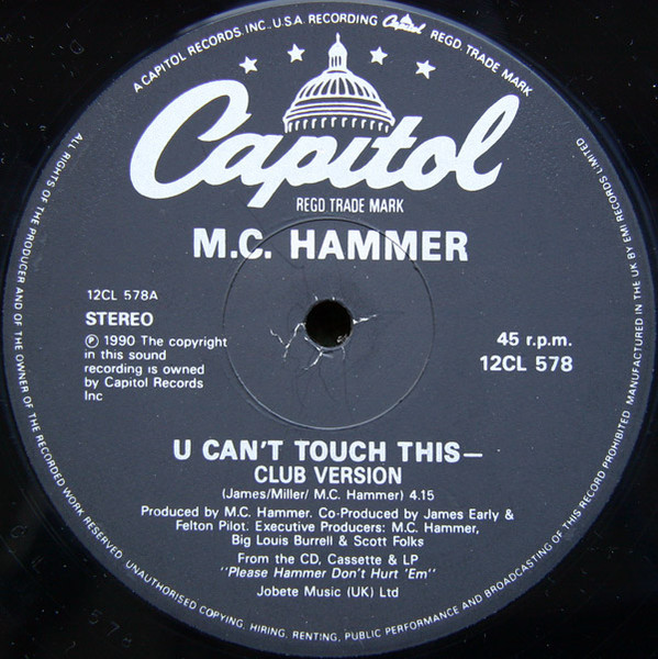 MC Hammer - U Can't Touch This | Capitol Records (12CL 578) - 3 MC Hammer - U Can't Touch This | Capitol Records (12CL 578) - 3