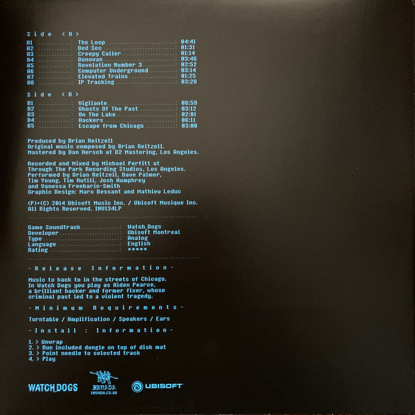 Brian Reitzell - Watch_Dogs | Invada (INV134LP) - 2 Brian Reitzell - Watch_Dogs | Invada (INV134LP) - 2