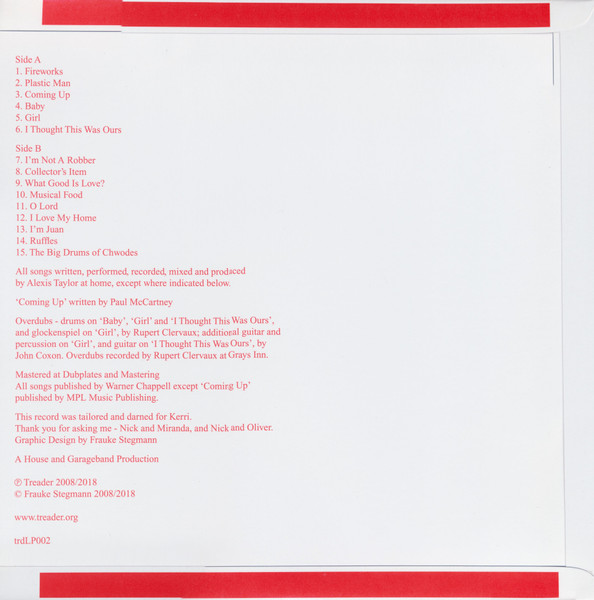 Alexis Taylor - Rubbed Out | Treader (TRDLP002) - 2 Alexis Taylor - Rubbed Out | Treader (TRDLP002) - 2