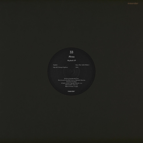 Pîrvu - Skylark EP | Meander (MEANDER33)
