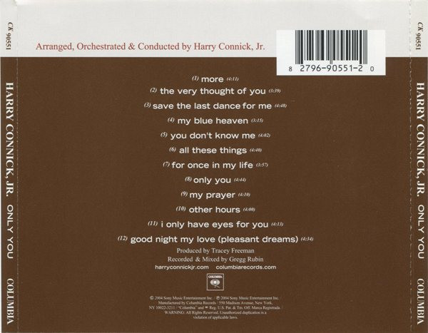 Harry Connick, Jr. - Only You | Columbia (CK 90551) - 2 Harry Connick, Jr. - Only You | Columbia (CK 90551) - 2