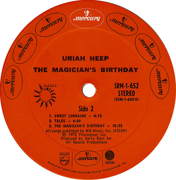 Uriah Heep - The Magician's Birthday | Mercury (SRM-1-652) - 4 Uriah Heep - The Magician's Birthday | Mercury (SRM-1-652) - 4