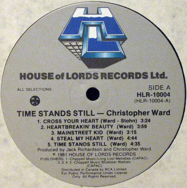 Christopher Ward - Time Stands Still | House Of Lords Records (HLR 10004) - 3 Christopher Ward - Time Stands Still | House Of Lords Records (HLR 10004) - 3