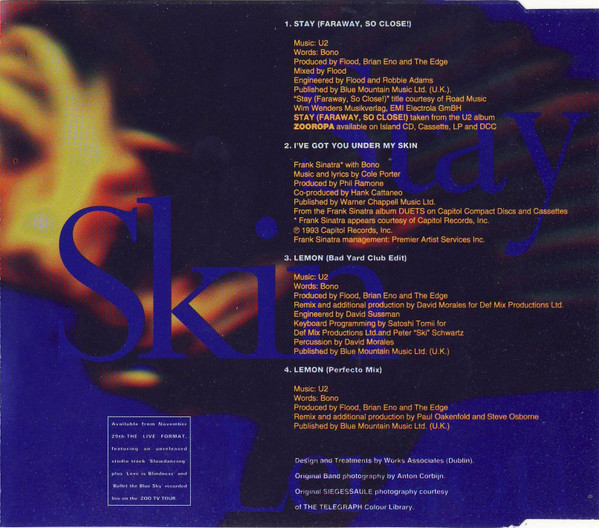 U2 / Frank Sinatra And Bono - Stay (Faraway, So Close!) The Swing Format / I've Got You Under My Skin | Island Records (74321 17441 2) - 3