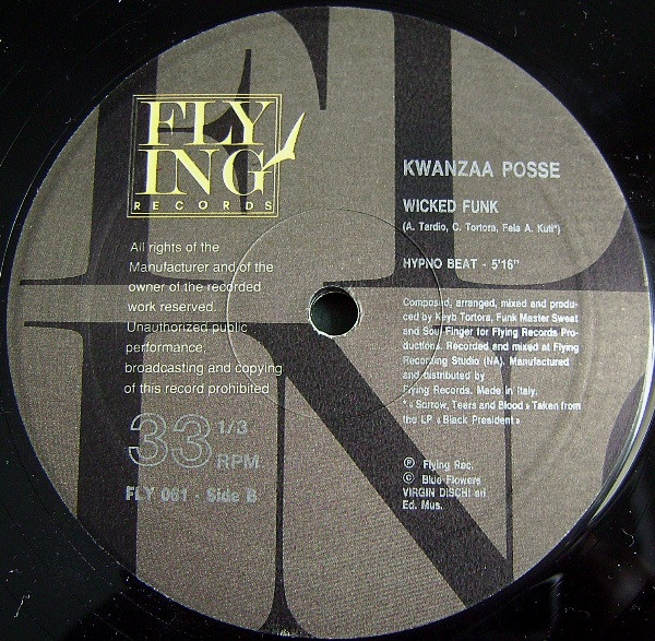 Kwanzaa Posse Featuring Funk Master Sweat - Wicked Funk | Flying Records (FLY 061) - 3 Kwanzaa Posse Featuring Funk Master Sweat - Wicked Funk | Flying Records (FLY 061) - 3