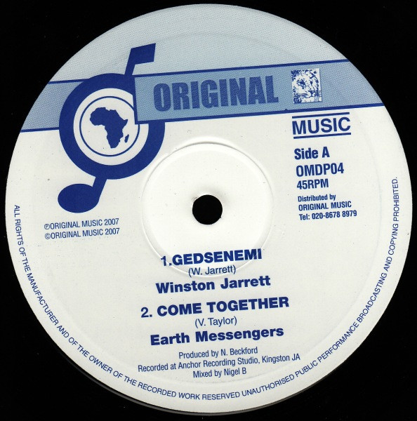 Winston Jarrett / Earth Last Messengers - Gedsenemi / Come Together | Original Music (OMDP04)