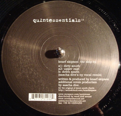 Knarf Skipson - The Skip EP | Quintessentials (quintessentials 13) - main
