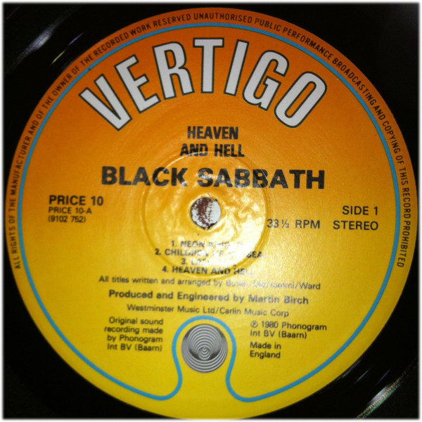 Black Sabbath - Heaven And Hell | Vertigo (PRICE 10) - 3 Black Sabbath - Heaven And Hell | Vertigo (PRICE 10) - 3
