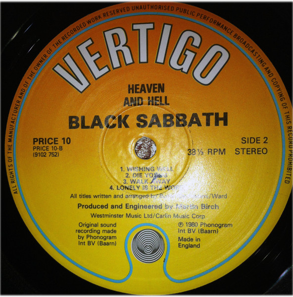 Black Sabbath - Heaven And Hell | Vertigo (PRICE 10) - 4 Black Sabbath - Heaven And Hell | Vertigo (PRICE 10) - 4