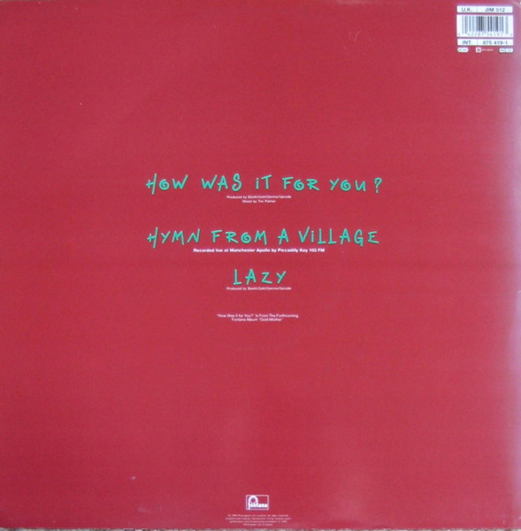 James - How Was It For You? | Fontana (JIM 512) - 4 James - How Was It For You? | Fontana (JIM 512) - 4