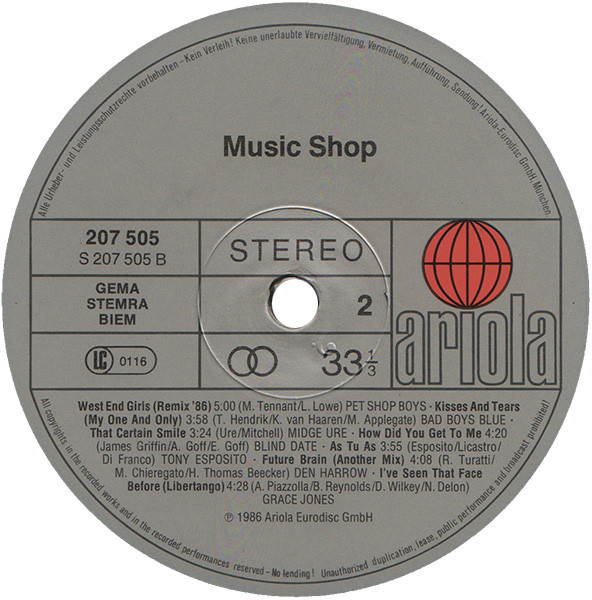Various - Music Shop | Ariola (207 505) - 4
