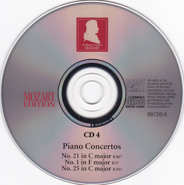 Wolfgang Amadeus Mozart - Piano Concertos No. 21 In C Major K467 / No. 1 In F Major K37 / No. 25 In C Major K503 | Brilliant Classics (99720/4) - 3