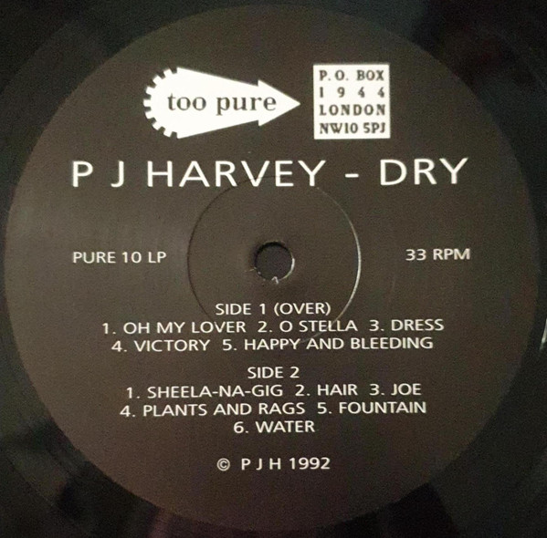 PJ Harvey - Dry | Too Pure (PURE 10 LP) - 4