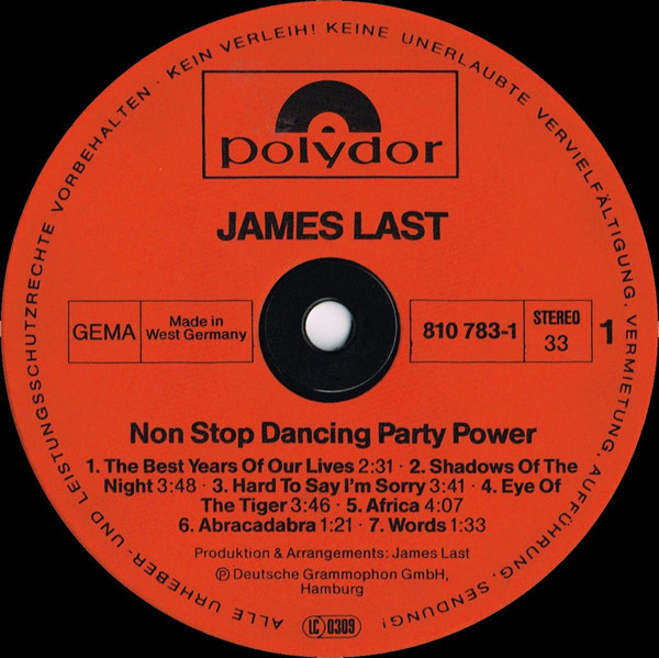 James Last - Non Stop Dancing '83 Party Power | Polydor (810 783-1) - 3
