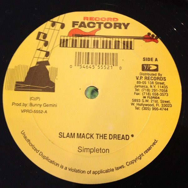 Simpleton / Sandy Star - Slam Mack The Dread / Do Me Baby | Record Factory (VPRD-5552) - main Simpleton / Sandy Star - Slam Mack The Dread / Do Me Baby | Record Factory (VPRD-5552) - main