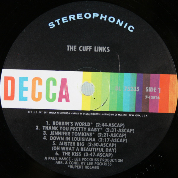 The Cuff Links - The Cuff Links | Decca (DL 75235) - 3