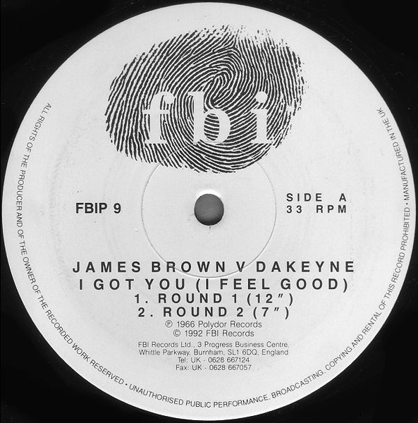 James Brown V Dakeyne - I Got You (I Feel Good) | FBI Records (FBIP 9)