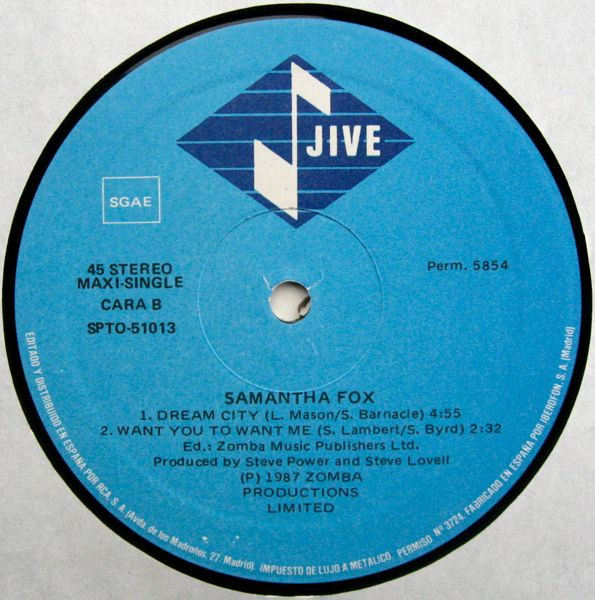 Samantha Fox - Nothing's Gonna Stop Me Now | Jive (SPTO-51013) - main