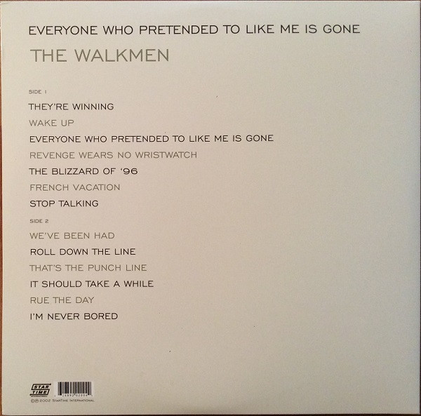 The Walkmen - Everyone Who Pretended To Like Me Is Gone | Startime International (ST-007) - 4