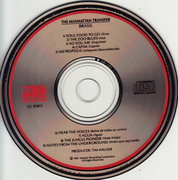 The Manhattan Transfer - Brasil | Atlantic (A2 81803) - 3