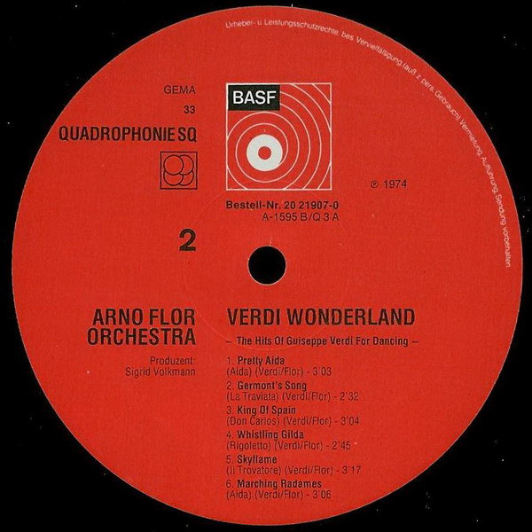 Orchester Arno Flor - Verdi Wonderland - The Hits Of Guiseppe Verdi For Dancing | BASF (20 21907-0) - 4 Orchester Arno Flor - Verdi Wonderland - The Hits Of Guiseppe Verdi For Dancing | BASF (20 21907-0) - 4