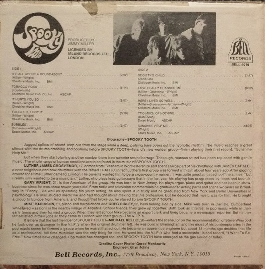Spooky Tooth - Spooky Tooth | Bell Records (BELL 6019) - 2 Spooky Tooth - Spooky Tooth | Bell Records (BELL 6019) - 2