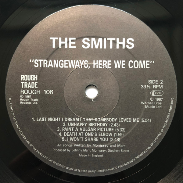 The Smiths - Strangeways, Here We Come | Rough Trade (ROUGH 106) - 4 The Smiths - Strangeways, Here We Come | Rough Trade (ROUGH 106) - 4