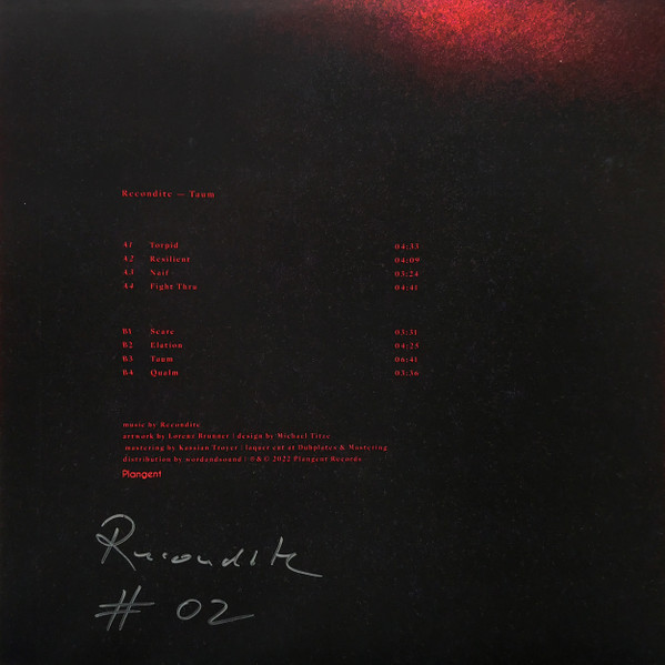 Recondite - Taum | Plangent Records (PLANLP002) - 3 Recondite - Taum | Plangent Records (PLANLP002) - 3