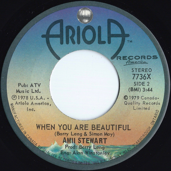 Amii Stewart - Knock On Wood (7") [Vinyl] | Ariola Records America (7736X) - 2