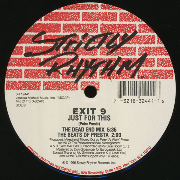 Exit 9 - I Love You | Strictly Rhythm (SR 12441) - 2 Exit 9 - I Love You | Strictly Rhythm (SR 12441) - 2