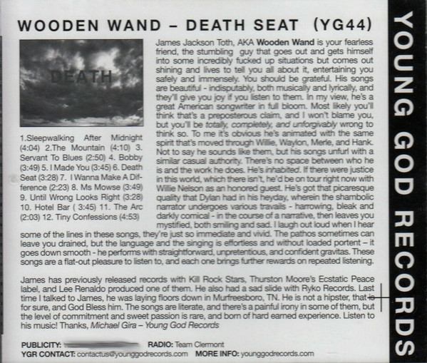 Wooden Wand - Death Seat | Young God Records (YG44) - 2 Wooden Wand - Death Seat | Young God Records (YG44) - 2