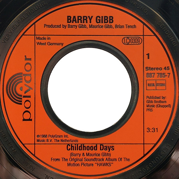 Barry Gibb - Childhood Days | Polydor (887 785-7) - 3 Barry Gibb - Childhood Days | Polydor (887 785-7) - 3