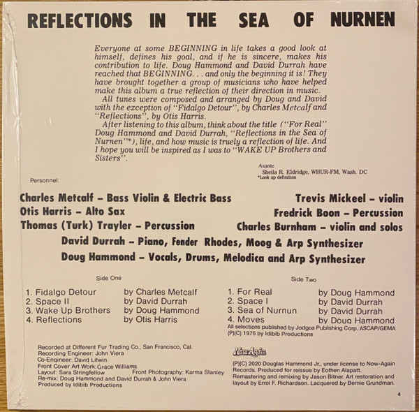 Doug Hammond & David Durrah - Reflections In The Sea Of Nurnen | Now-Again Records (NA5214)