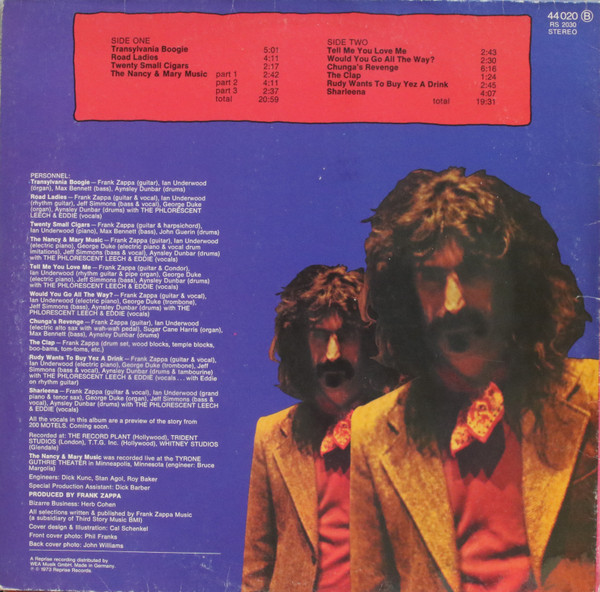 Frank Zappa - Chunga's Revenge | Reprise Records (REP 44 020) - 3
