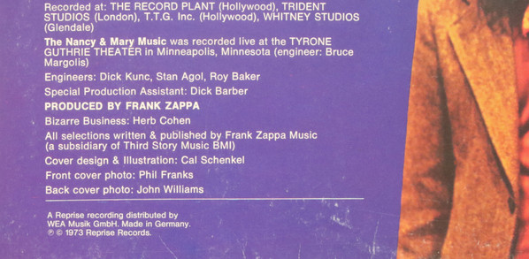Frank Zappa - Chunga's Revenge | Reprise Records (REP 44 020) - 4