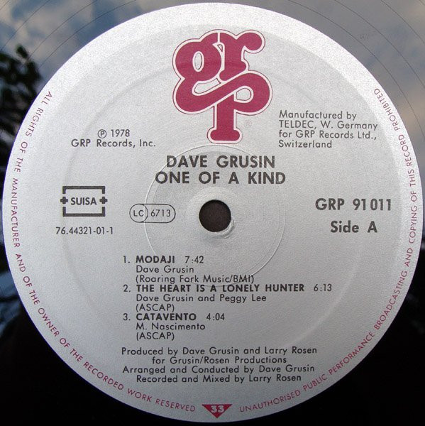 Dave Grusin - One Of A Kind | GRP (GRP 91011) - 4 Dave Grusin - One Of A Kind | GRP (GRP 91011) - 4