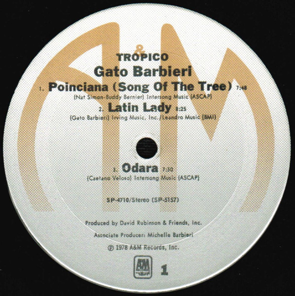 Gato Barbieri - Tropico | A&M Records (SP-4710) - 3 Gato Barbieri - Tropico | A&M Records (SP-4710) - 3