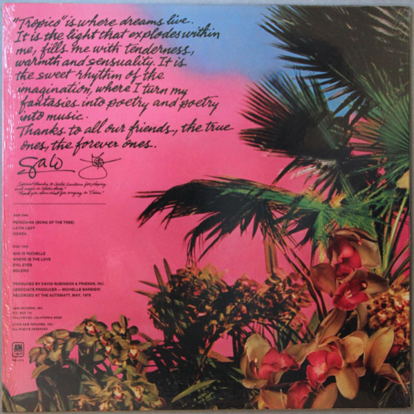 Gato Barbieri - Tropico | A&M Records (SP-4710) - 2 Gato Barbieri - Tropico | A&M Records (SP-4710) - 2