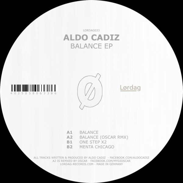 Aldo Cadiz - Balance EP | lørdag (LORDAG033) - main
