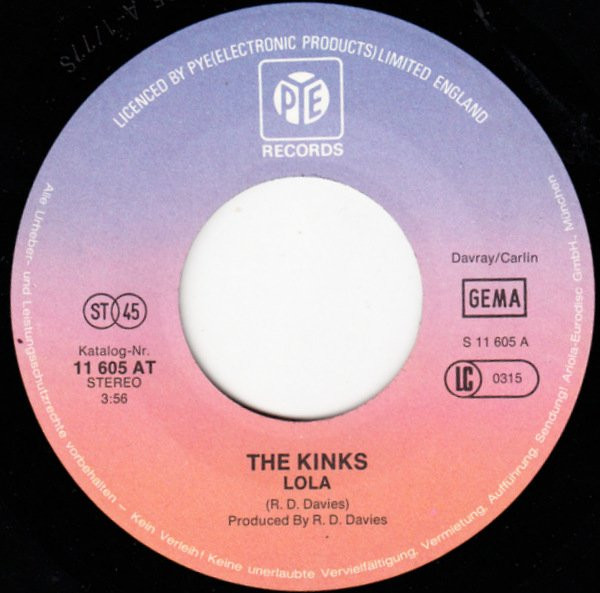 The Kinks - Lola /  Sunny Afternoon | Pye Records (11 605 AT) - 3