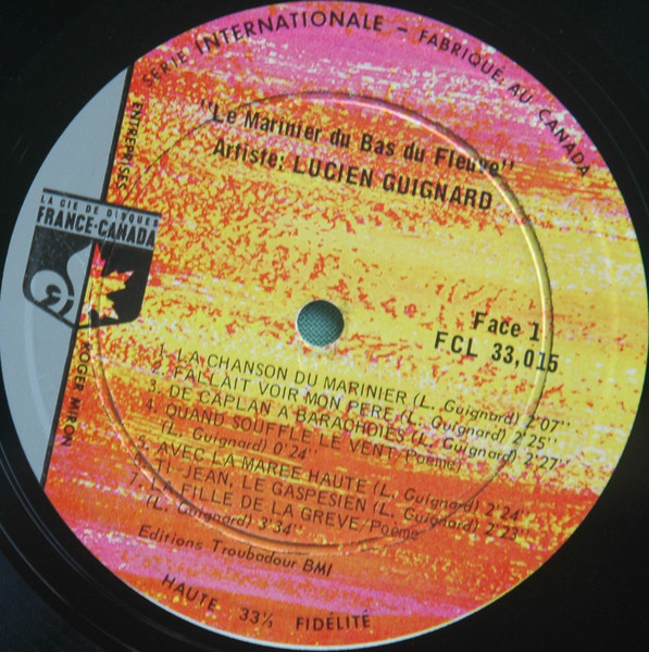 Lucien Guignard - Le Marinier Du Bas Du Fleuve | France-Canada (FCL 33-015) - 3